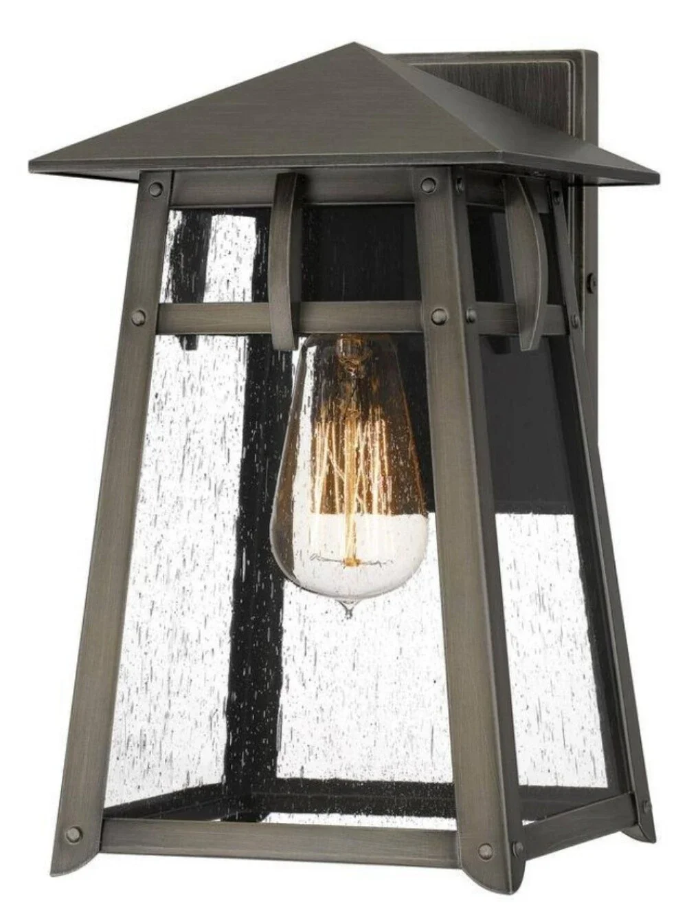 Quoizel Merle Outdoor Wall Lantern Burnished Bronze Industrial Rustic Farmhouse
